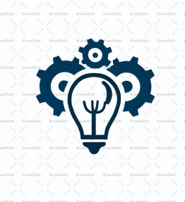 Glühbirne und Zahnräder